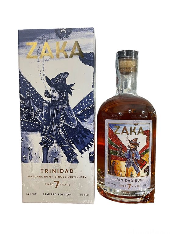 Zaka 7 Years Trinidad Rum 70cl. 42% Zaka 7 Years Trinidad Rum 70cl. 42%