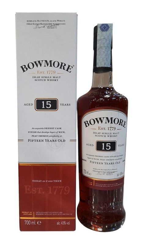 Bowmore 15 Years Scotch Whisky 70cl 43% Bowmore 15 Years Scotch Whisky 70cl 43%