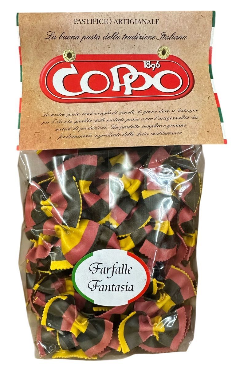 Pasta Coppo Farfalle Fantasia Germania 250g Pasta Coppo Farfalle Fantasia Germania 250g