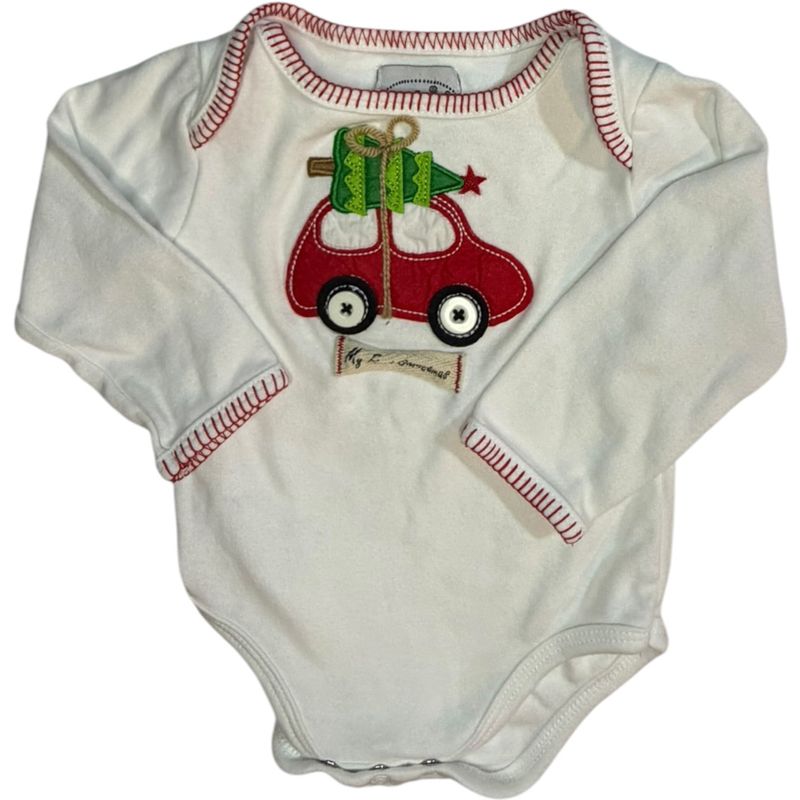 0-6M | Mud Pie | My First Christmas Long-Sleeve Onesie | GUC