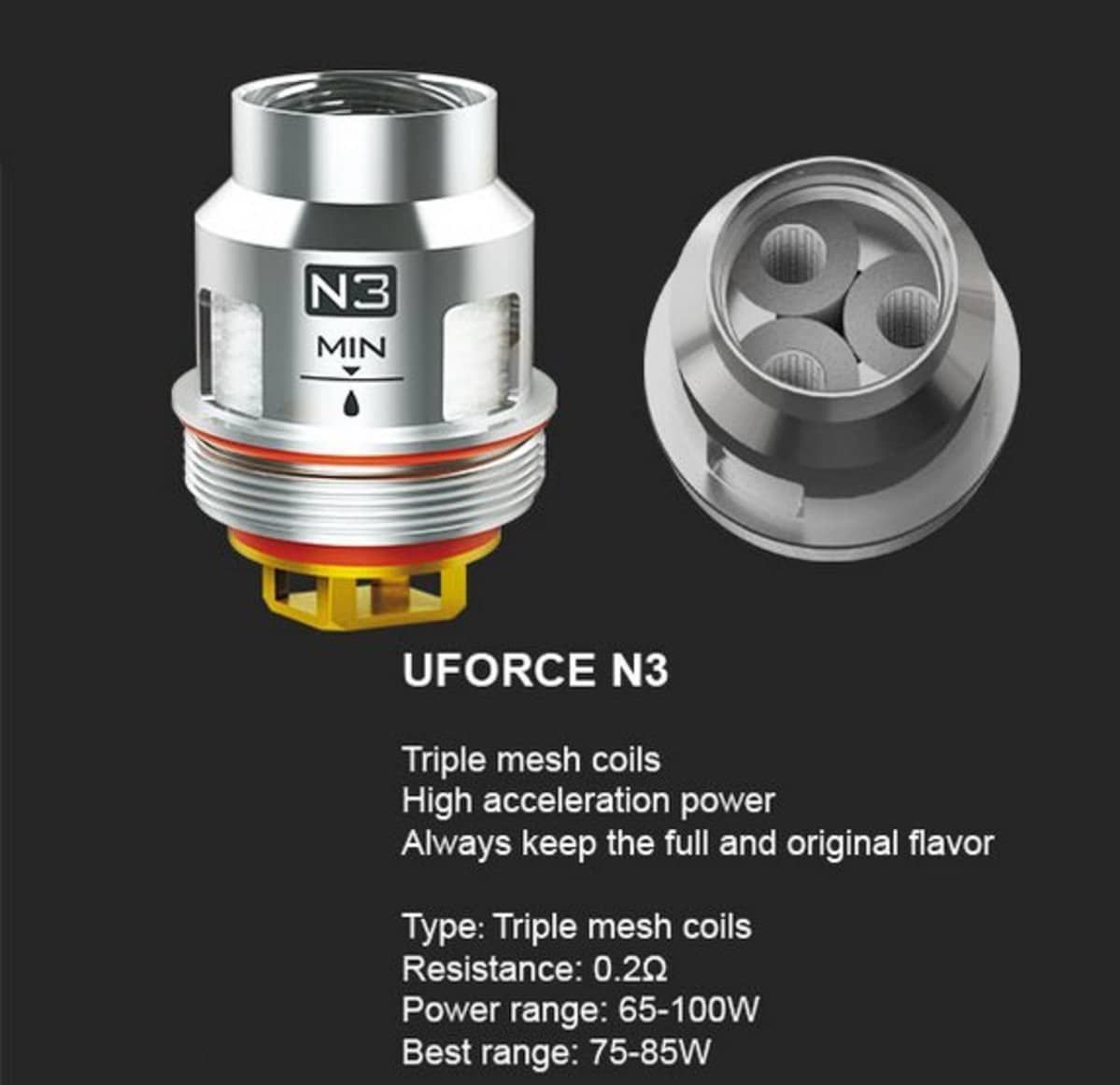 Voopoo UFORCE N3 Replacement Coils 0.2 ohm 5/PK
