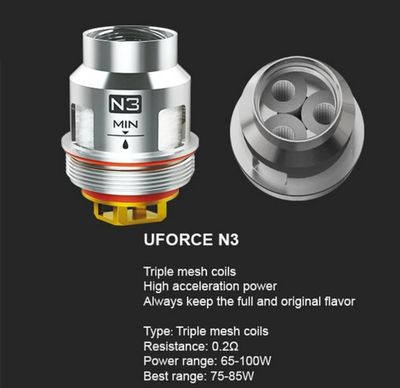Voopoo UFORCE N3 Replacement Coils 0.2 ohm 5/PK