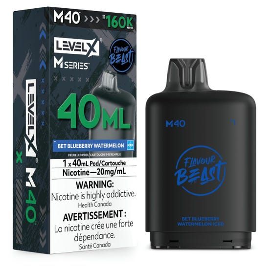 Level X M Series Pod 40ml, Flavour: Bangin' Blood Orange Iced
