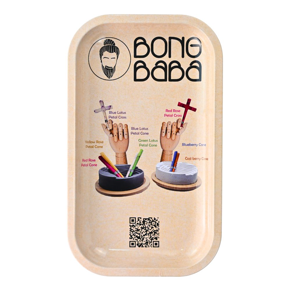 Bong Baba Metal Rolling Tray - Medium