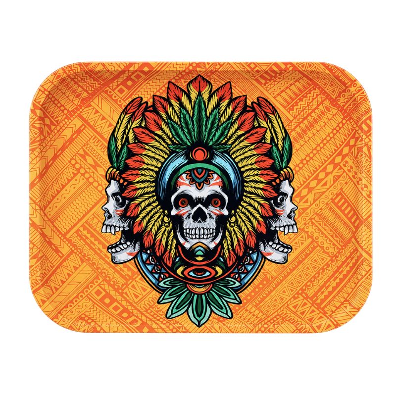 Tribal Skull Rolling Tray - Large