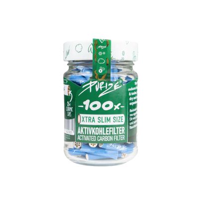 Purize XtraSlim 6mm Activated Carbon Filters Jar - 100ct