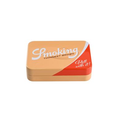 Smoking Thinnest Brown Metal Tin Case
