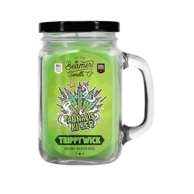 Beamer Trippy Wick Collection Candle w/ Organic Wooden Wick- 12oz