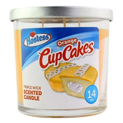 Orange Cupcake Bun 3 Wick Scented Candle - 14oz