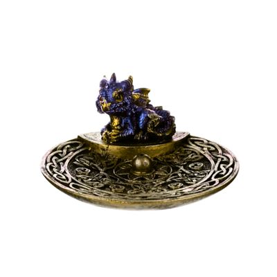 Fantasy Gifts Blue Dragon Dish Incense Burner