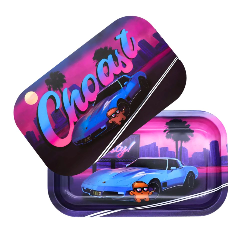 Choast 'Miami Vice' Rolling Tray W/ Lid - Medium