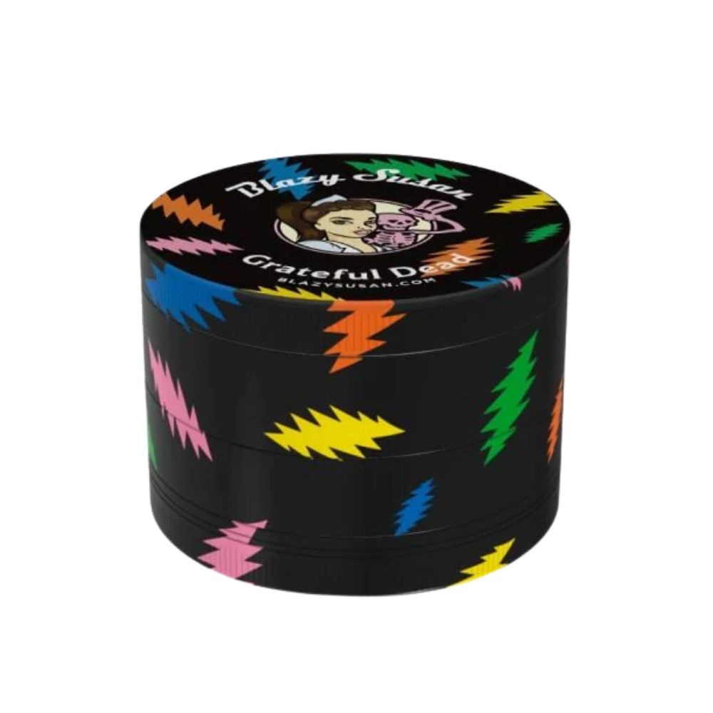 Blazy Susan X Grateful Dead Rainbow Bolts 63mm 4pc Grinder