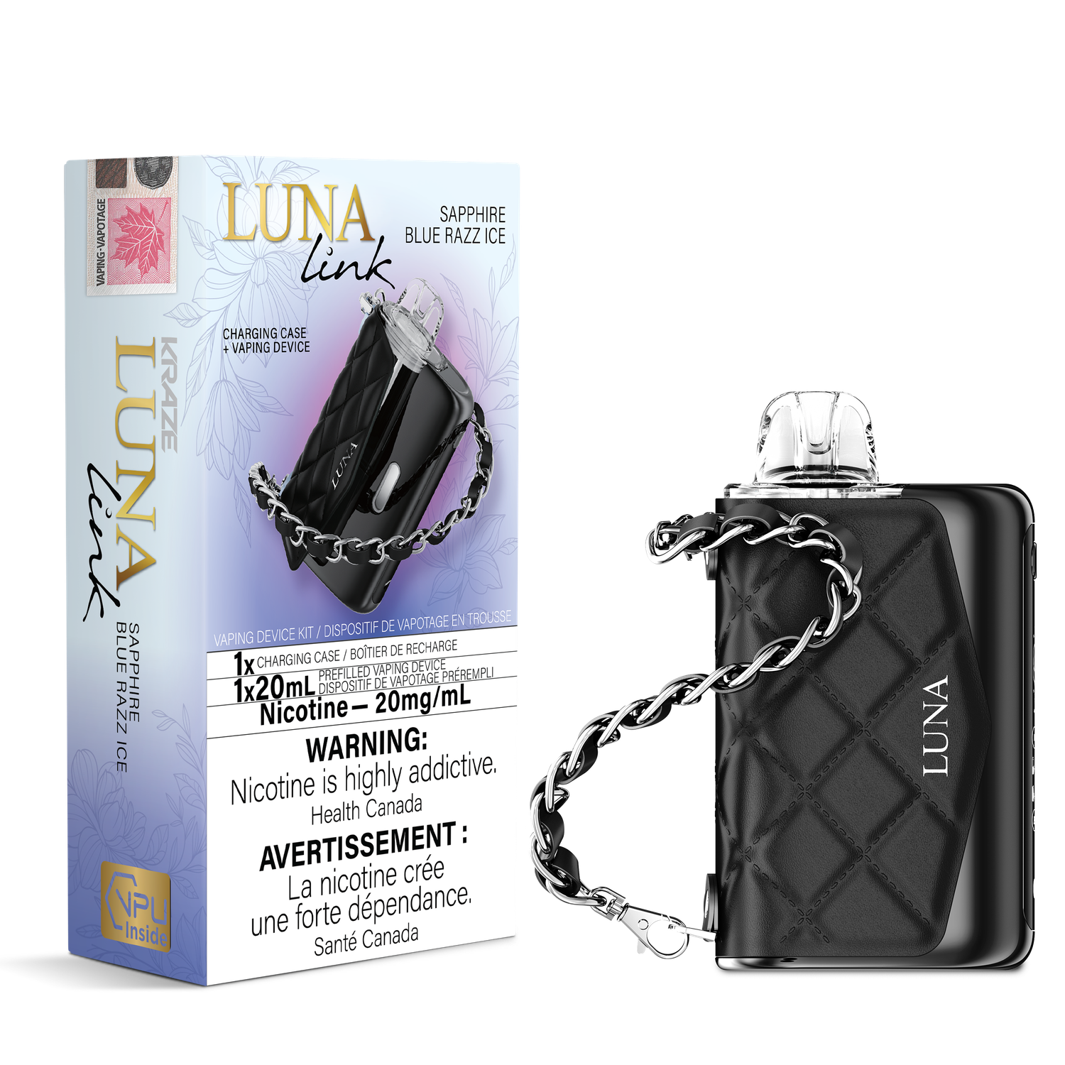 Kraze Luna Link, Flavour: Sapphire Blue Razz Ice