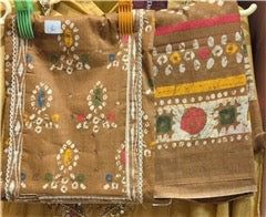 Earthy Brown Multicolor Block-Print Dress Material | Handblock Motifs Lace Dupatta | Unstitched Top Bottom Dupatta, Material: Imitation, Style: Ring