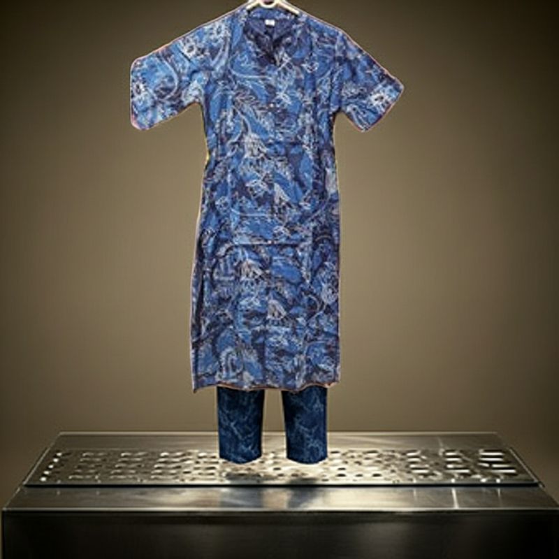 Indigo Floral Printed Coord Set | Shirt-Style Button Front | Casual Travel Daywear