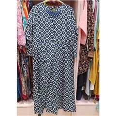 Indigo Blue &amp; White Printed Salwar Suit with Dupatta | Casual Festive Ethnic Wear for Women