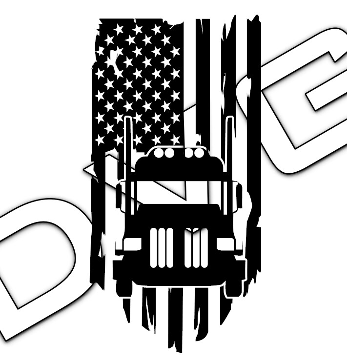 Big Rig Distressed American Flag