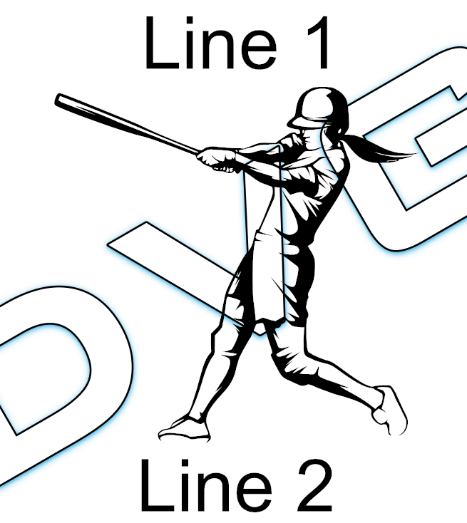 Softball Player Swinging
