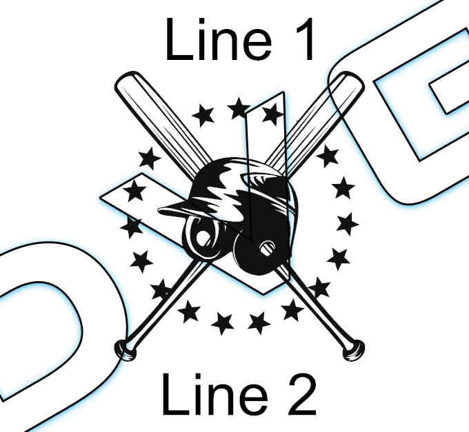 Batter Helmet/Bats Stars