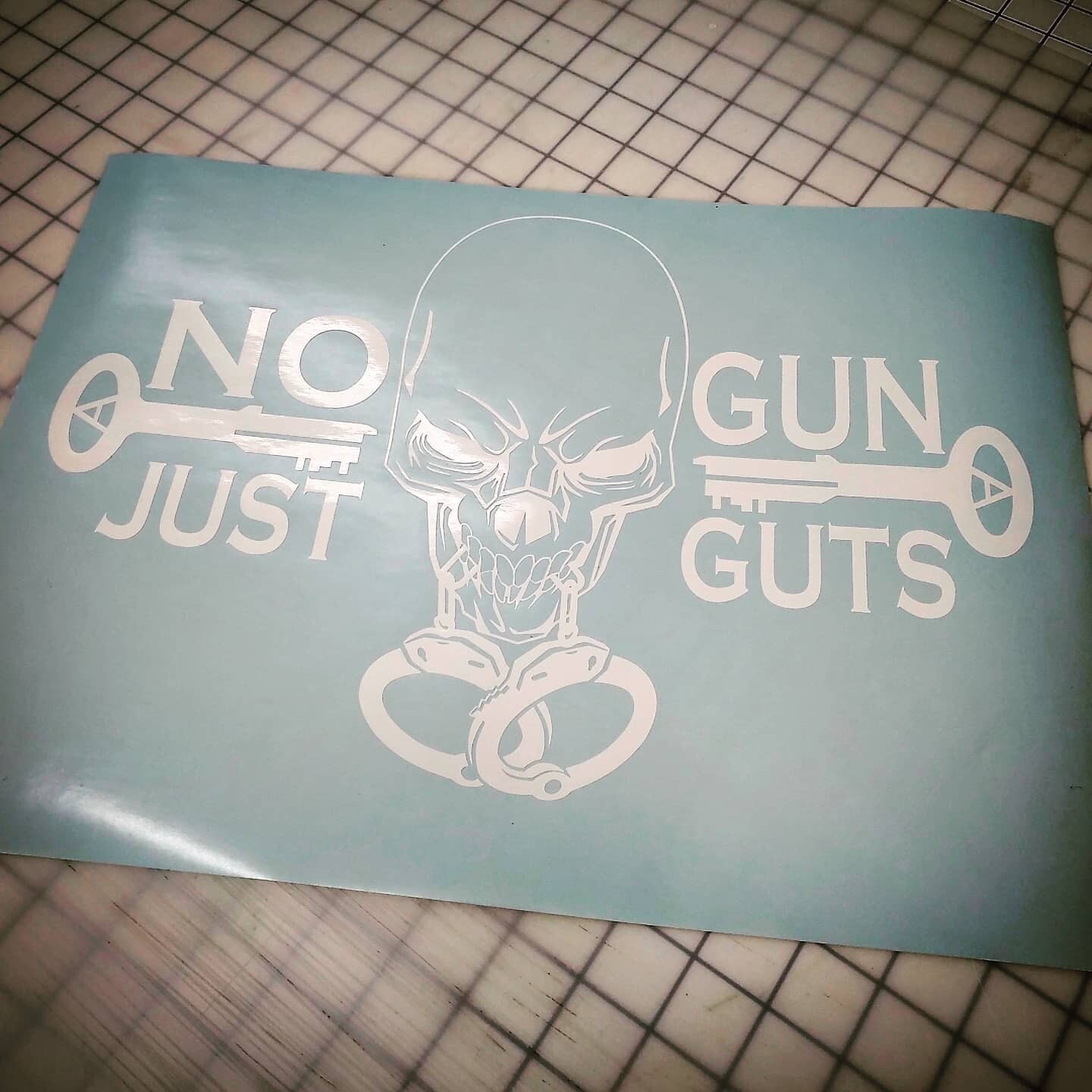 No Gun, Just Guts - 10"x14.75"