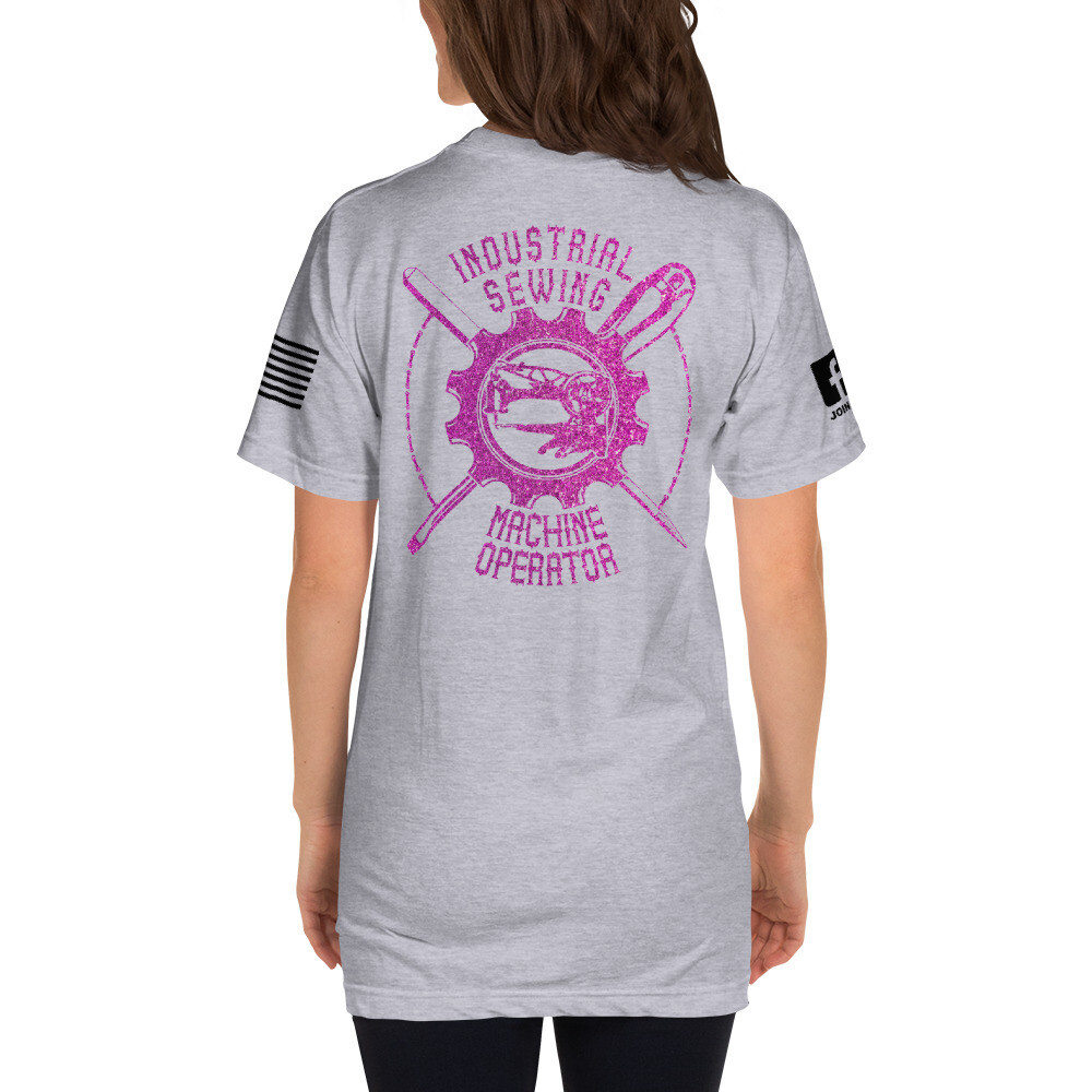 ISMO Machine / Magenta Glitter, Color: Heather Grey, Size: XS