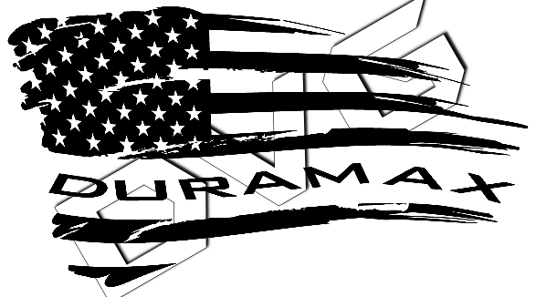 Distressed Wavy Duramax Flag