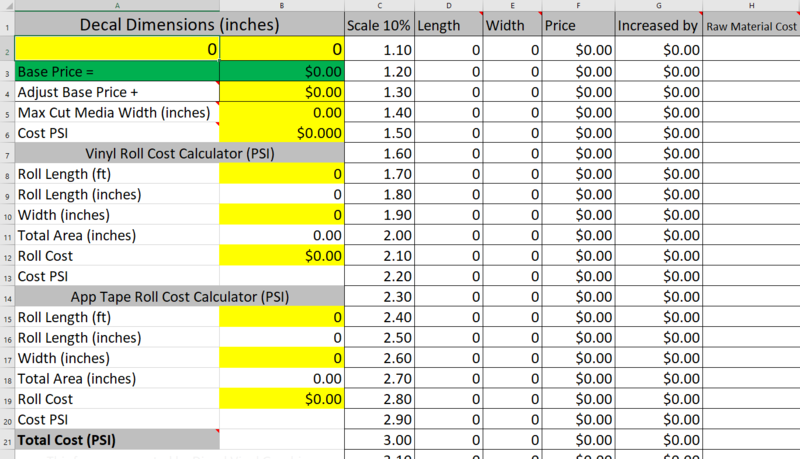 DecalCalc ( Decal Pricing Calculator )