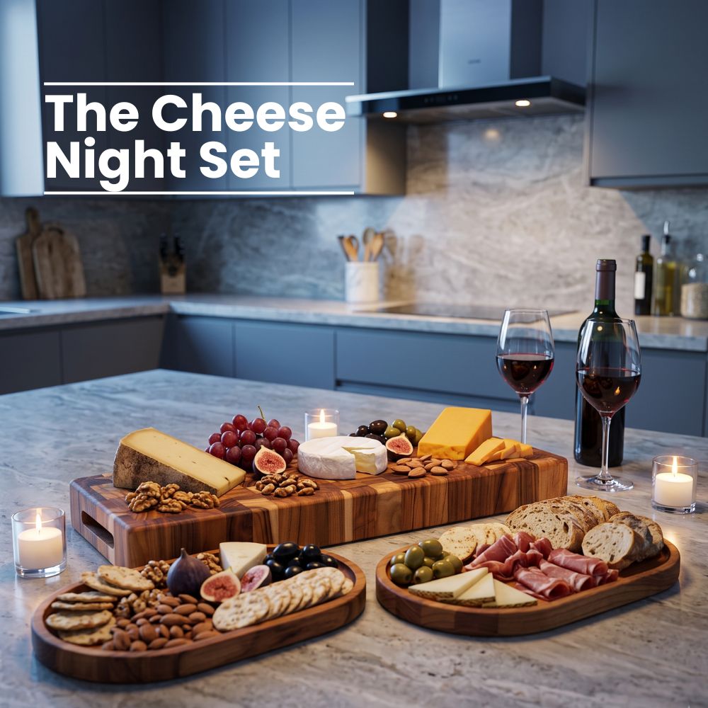 Butcher Block Long Cheese Board (2-Pack)
