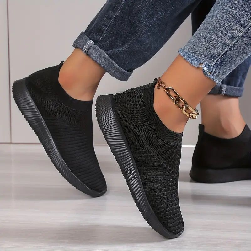 Women's Woven Solid Running Sneakers