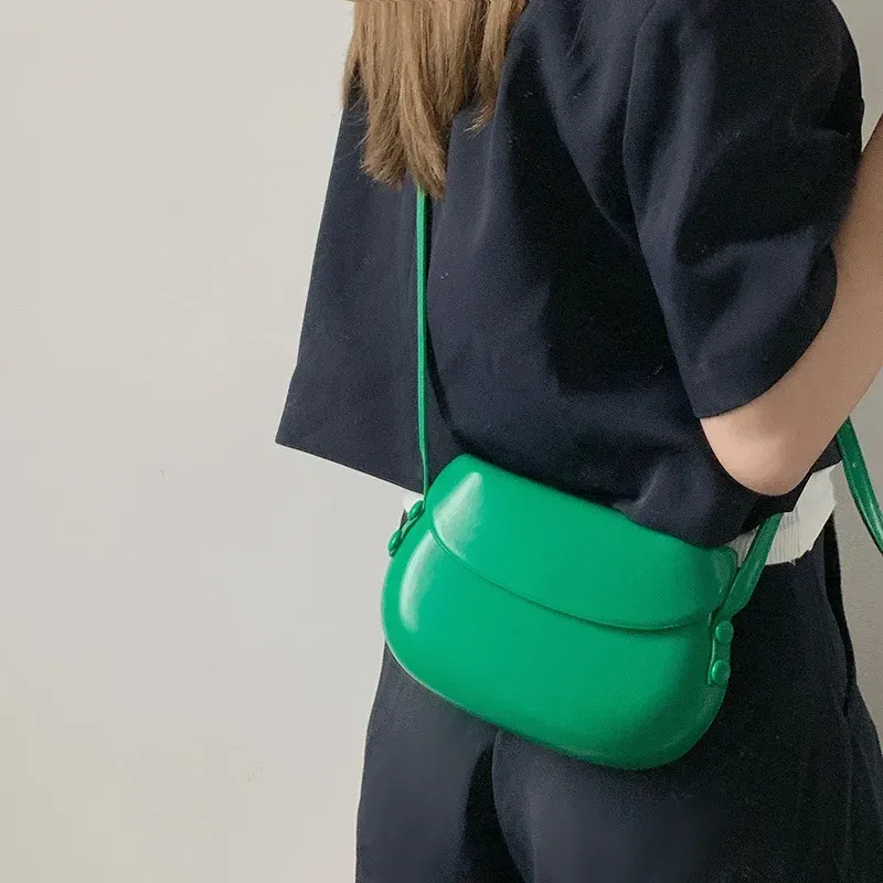 Candy Color Women's Saddle Shoulder Bag