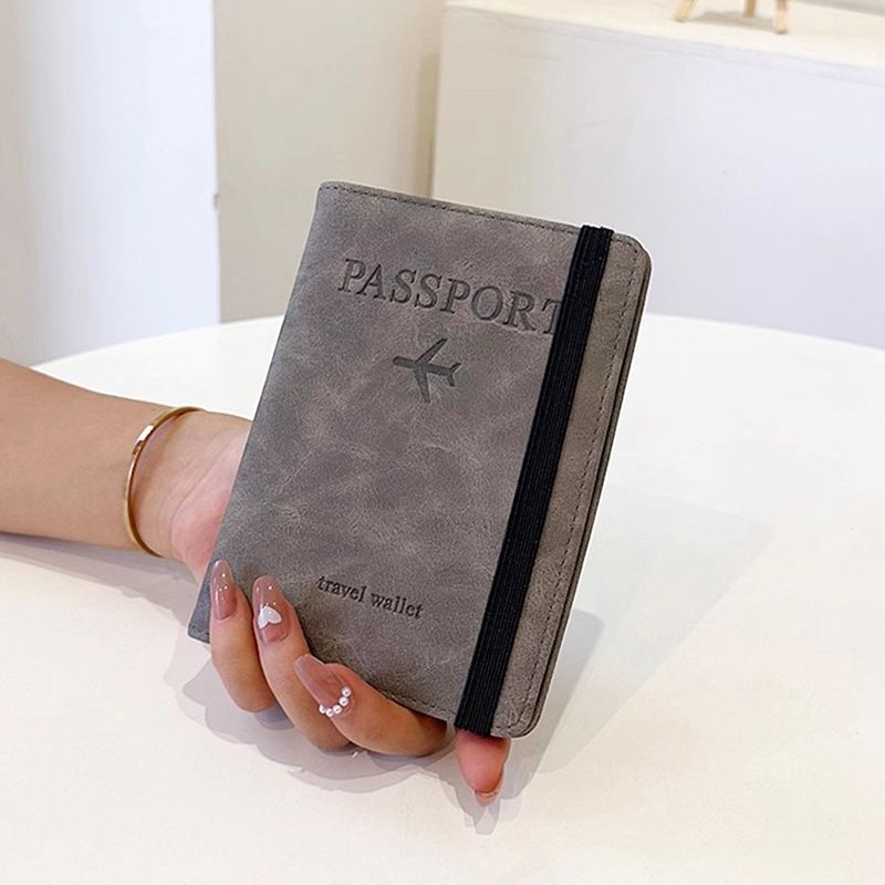Leather Wallet Travel Passport Purse