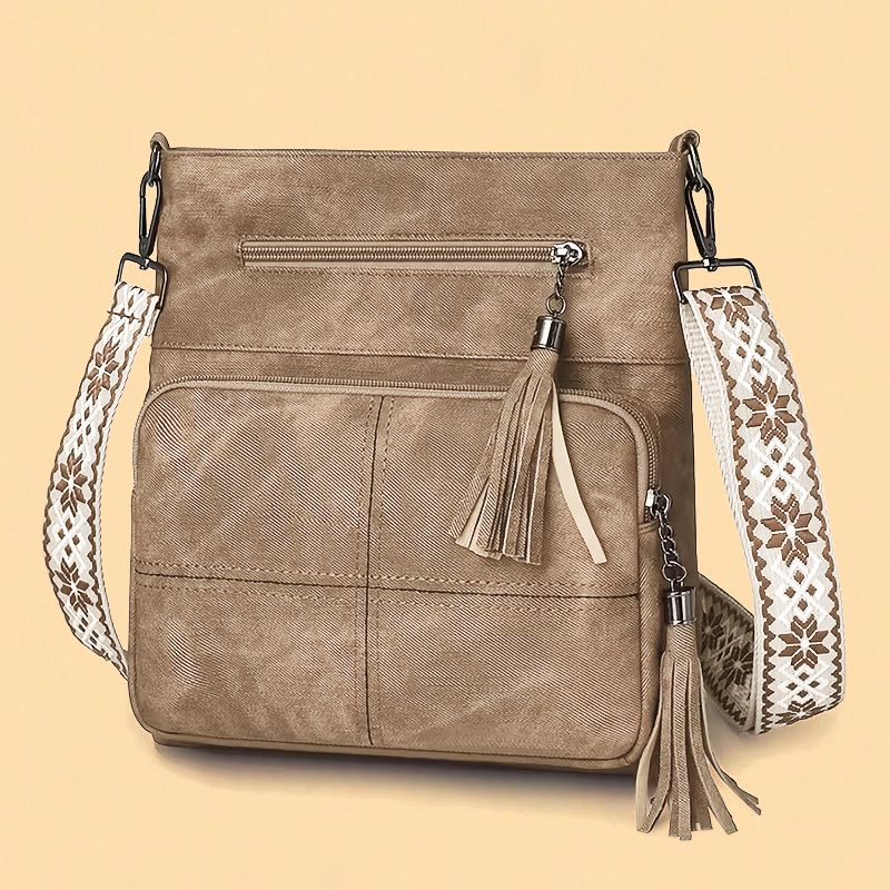 Everyday Versatile Multi-compartment Retro Cross body Bag
