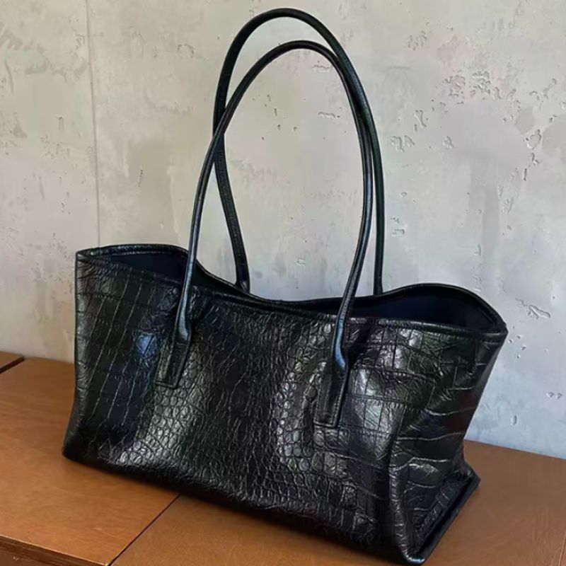 Luxury Crocodile Pattern Women Tote Bag Large Capacity Shoulder Handbag