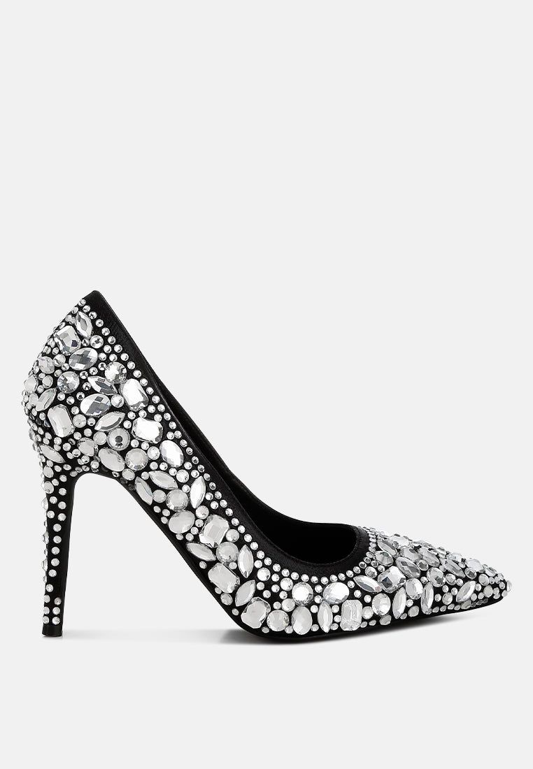 Iceout Diamante &amp; Rhinestone Embellishments Pumps