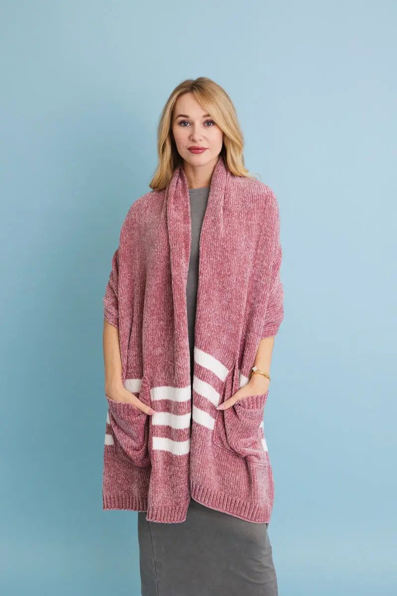 Soft Chenille Pocket Scarf