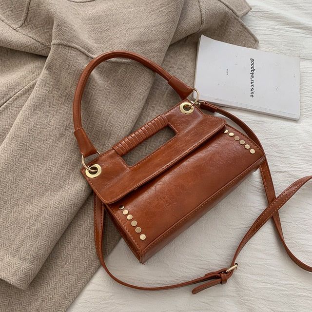 Western Style Leather Handbag