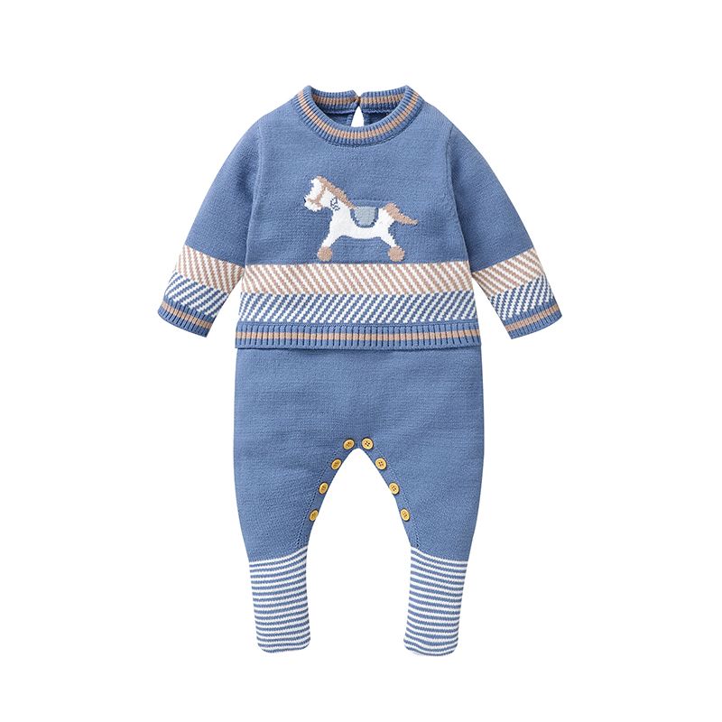 Skin-friendly Baby Rompers Long Sleeve Knitted Newborn Boys &amp; Girls  Bodysuit Jumpsuits Autumn Winter Soft Infant Outfits