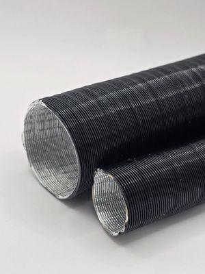 Alu-Warmluftschlauch schwarz, 1 m – 25 oder 42 mm
