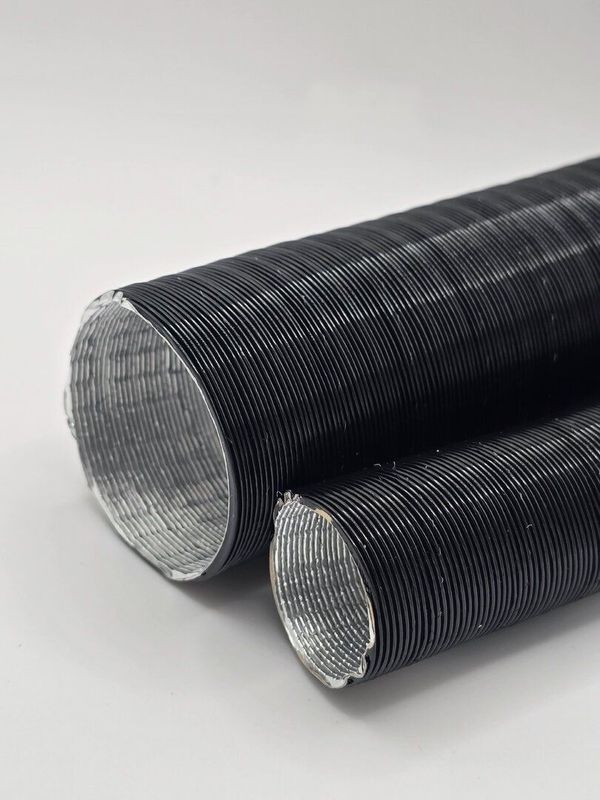 Alu-Warmluftschlauch schwarz, 1 m – 25 oder 42 mm