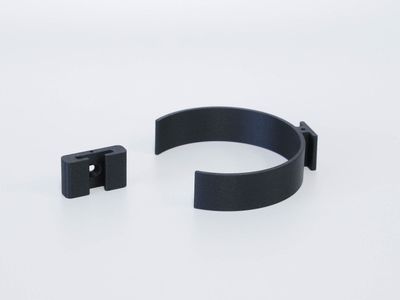 Schlauchhalter mit Clipsockel für 80-mm-Lüftungsschlauch Schlauchhalter mit Clipsockel für 80-mm-Lüftungsschlauch