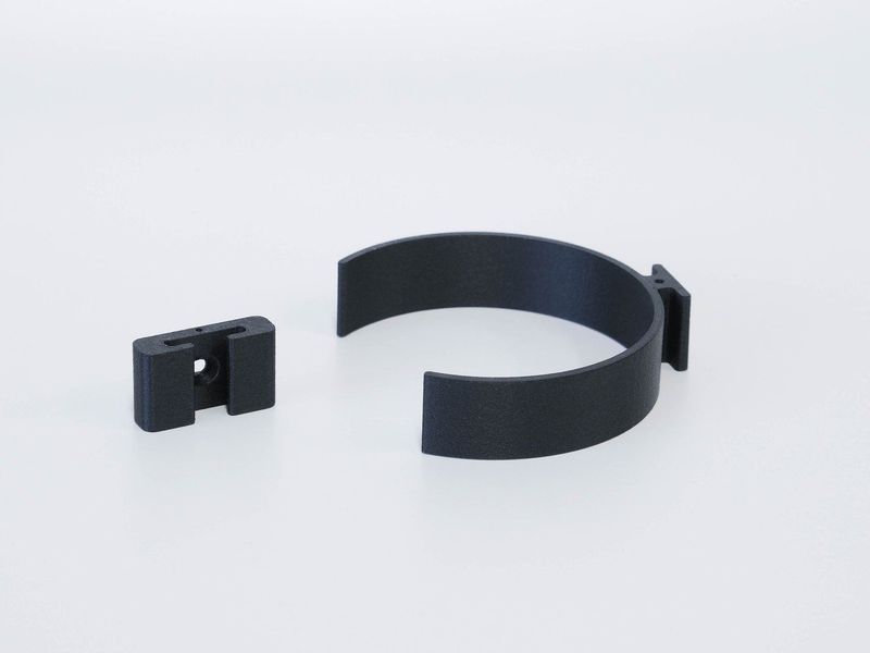 Schlauchhalter mit Clipsockel für 80-mm-Lüftungsschlauch