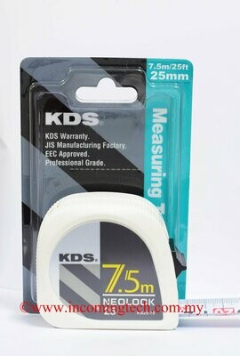 KDS Measuring Tape 7.5m/(mm) HEAVY DUTY PROFESSIONAL WITH NYLON COAT