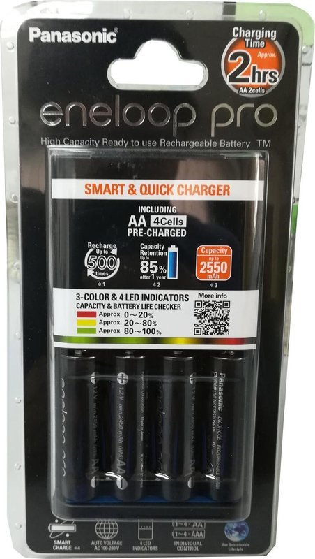 PANASONIC(BLACK) CHARGER C/W 4 BATTERY