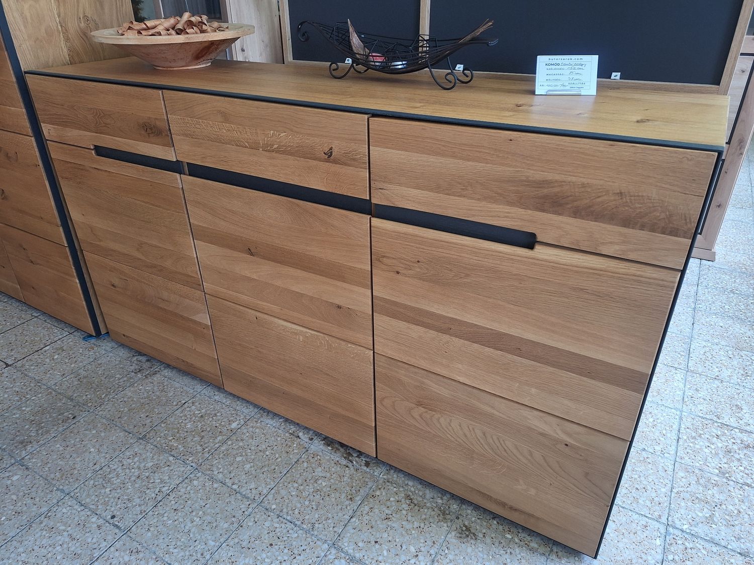 Tömör tölgyfa frontos komód – 152×85×38 cm Tömör tölgyfa frontos komód – 152×85×38 cm