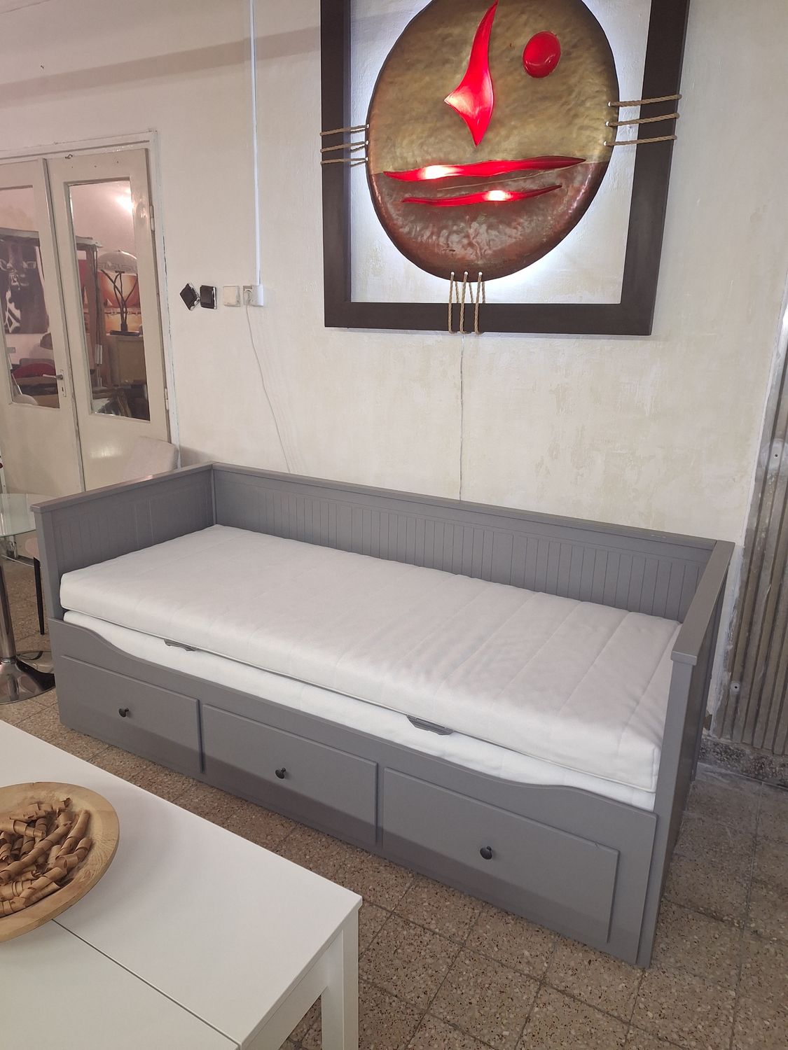Ikeás Hemnes kanapé ágy 3 fiókkal ágyazható 2 matraccal 200x80cm