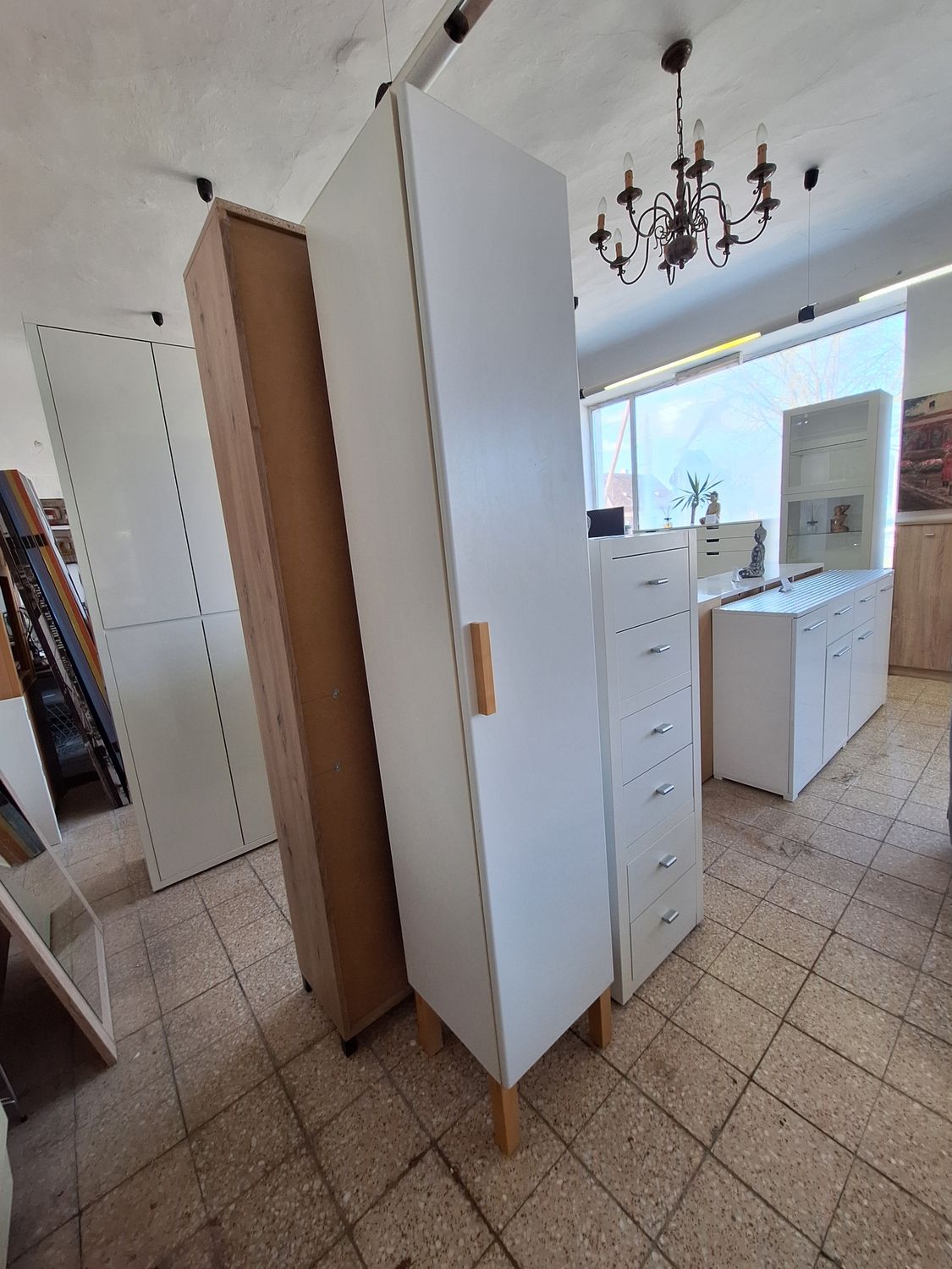 1 ajtós extra masszív polcos fürdőszoba szekrény