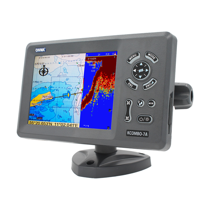 ONWA 7" GPS Chartplotter w/ Fishfinder & Class B AIS Transponder - KCombo-7A ONWA 7" GPS Chartplotter w/ Fishfinder & Class B AIS Transponder - KCombo-7A