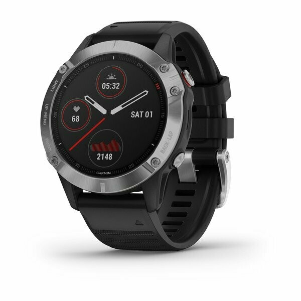 Garmin Fenix 6 - Silver w/ Black Band Garmin Fenix 6 - Silver w/ Black Band