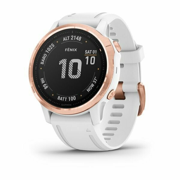 Garmin Fenix 6S Pro - Rose Gold w/ White Band Garmin Fenix 6S Pro - Rose Gold w/ White Band
