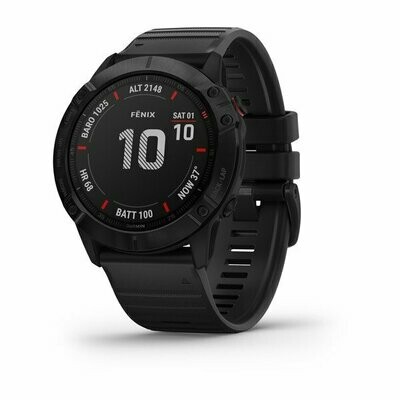Garmin Fenix 6X Pro - Black w/ Black Band Garmin Fenix 6X Pro - Black w/ Black Band